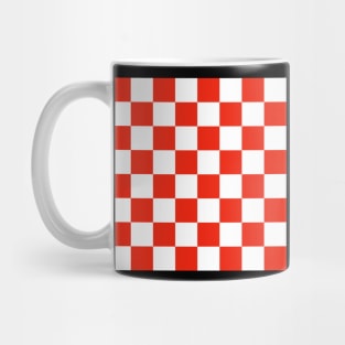 Red and White Checker Mug